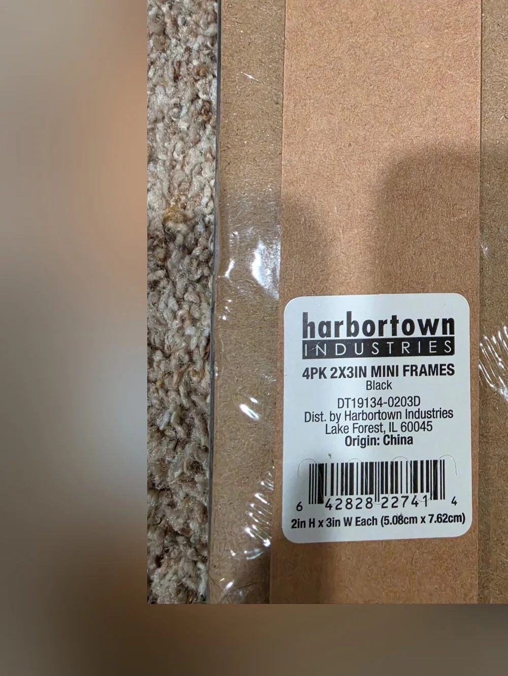 HarborTown Four 4-Pack 2x3in Photo Frames - Black and Blush New 16 Total
